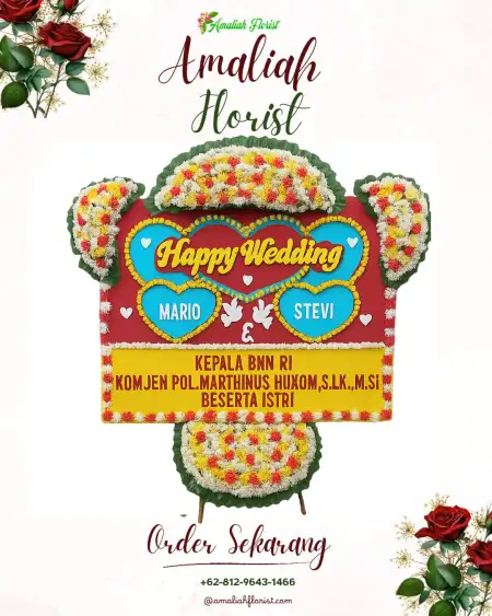 Papan Bunga Pernikahan Kalipasung